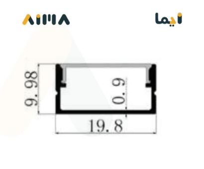 صورة نيو باور ألمونيوم بروفايل ظاهر جداري سقفي معلق طول 3 متر مقاس 2010